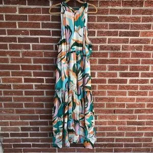 Anthropologie | Dresses | Anthropologie Maeve Tiered Maxi Dress Keyhole  Halter Plus Size 3x | Poshmark